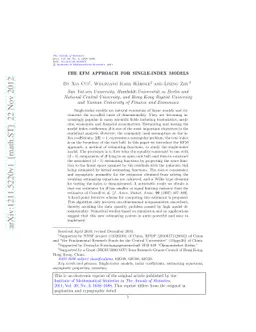 The EFM approach for single-index models