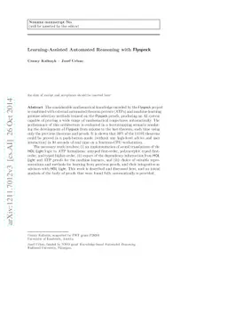 Learning-Assisted Automated Reasoning with Flyspeck