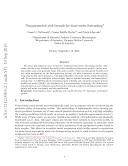Nonparametric risk bounds for time-series forecasting