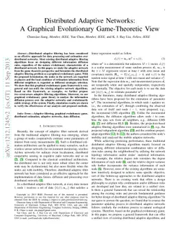 Distributed Adaptive Networks: A Graphical Evolutionary Game-Theoretic
  View