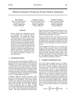 Efficient Parametric Projection Pursuit Density Estimation