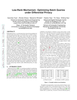 Low Rank Mechanism for Optimizing Batch Queries under Differential
  Privacy