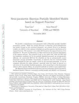 Semi-parametric Bayesian Partially Identified Models based on Support
  Function