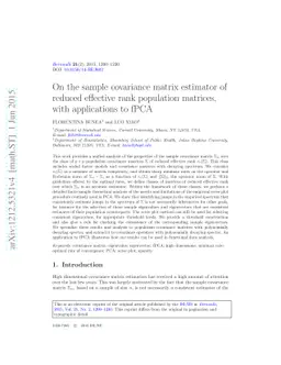 On the sample covariance matrix estimator of reduced effective rank
  population matrices, with applications to fPCA