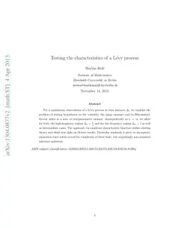 Testing the characteristics of a Lévy process