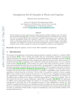 Entanglement Zoo II: Examples in Physics and Cognition