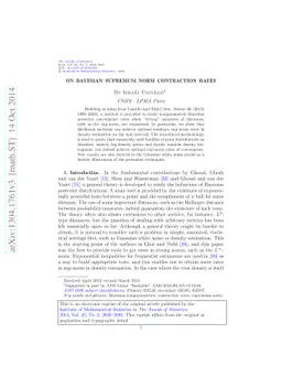 On Bayesian supremum norm contraction rates