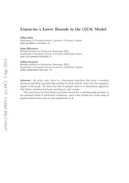 Linear-in-$Δ$ Lower Bounds in the LOCAL Model