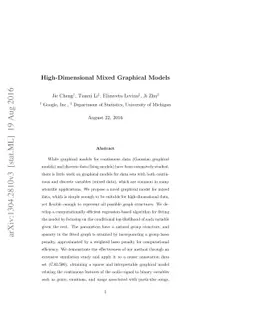 High-dimensional Mixed Graphical Models