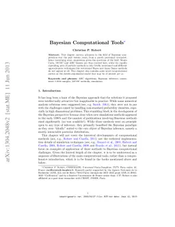 Bayesian Computational Tools