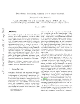 Distributed dictionary learning over a sensor network