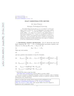 Exact Rosenthal-type bounds