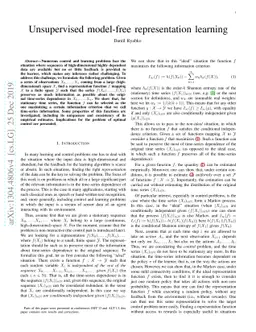 Unsupervised model-free representation learning