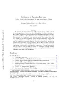 Brittleness of Bayesian Inference Under Finite Information in a
  Continuous World