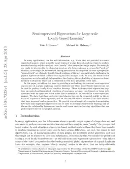 Semi-supervised Eigenvectors for Large-scale Locally-biased Learning