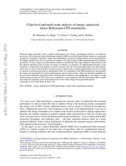 Chip-level and multi-node analysis of energy-optimized lattice-Boltzmann
  CFD simulations
