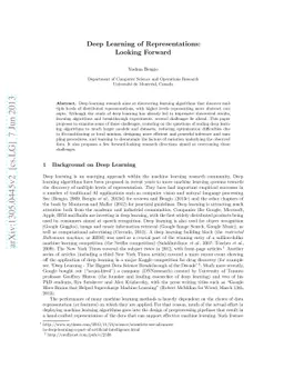 Deep Learning of Representations: Looking Forward