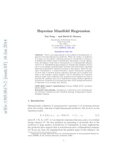 Bayesian Manifold Regression