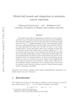 Global risk bounds and adaptation in univariate convex regression