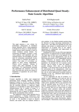 Performance Enhancement of Distributed Quasi Steady-State Genetic
  Algorithm