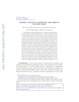 Fourier analysis of stationary time series in function space