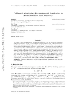 Calibrated Multivariate Regression with Application to Neural Semantic
  Basis Discovery