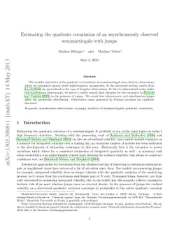 Estimating the quadratic covariation of an asynchronously observed
  semimartingale with jumps