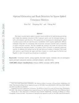 Optimal Estimation and Rank Detection for Sparse Spiked Covariance
  Matrices