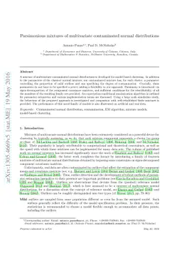 Parsimonious mixtures of multivariate contaminated normal distributions
