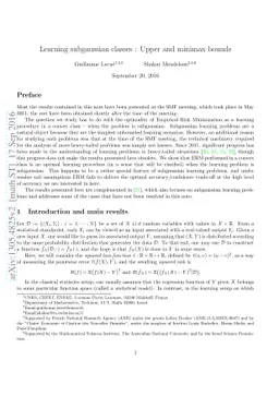 Learning subgaussian classes : Upper and minimax bounds