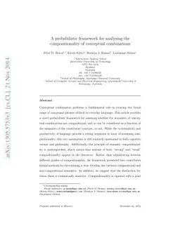 A probabilistic framework for analysing the compositionality of
  conceptual combinations