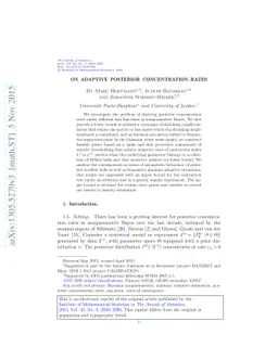 On adaptive posterior concentration rates