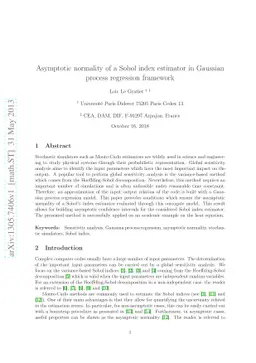 Asymptotic normality of a Sobol index estimator in Gaussian process
  regression framework