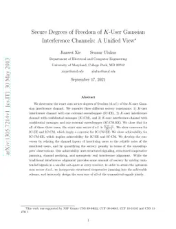 Secure Degrees of Freedom of K-User Gaussian Interference Channels: A
  Unified View