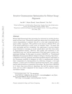 Iterative Grassmannian Optimization for Robust Image Alignment