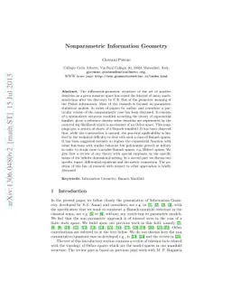 Nonparametric Information Geometry