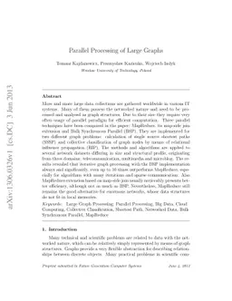 Parallel Processing of Large Graphs