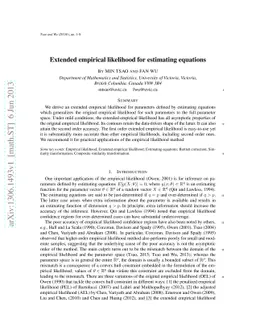Extended empirical likelihood for general estimating equations
