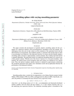 Smoothing splines with varying smoothing parameter