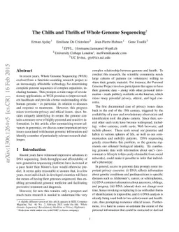 The Chills and Thrills of Whole Genome Sequencing