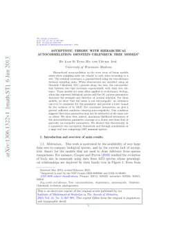 Asymptotic theory with hierarchical autocorrelation: Ornstein-Uhlenbeck
  tree models