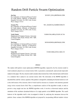 Random Drift Particle Swarm Optimization