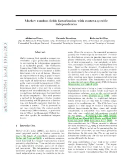 Markov random fields factorization with context-specific independences
