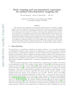 Early stopping and non-parametric regression: An optimal data-dependent
  stopping rule