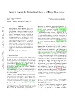 Spectral Experts for Estimating Mixtures of Linear Regressions