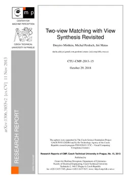 Two-View Matching with View Synthesis Revisited