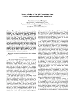 Cluster coloring of the Self-Organizing Map: An information
  visualization perspective