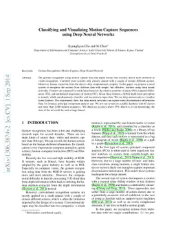 Classifying and Visualizing Motion Capture Sequences using Deep Neural
  Networks