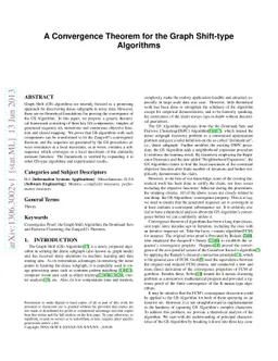 A Convergence Theorem for the Graph Shift-type Algorithms