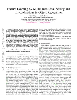 Feature Learning by Multidimensional Scaling and its Applications in
  Object Recognition